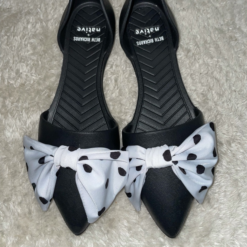 Native Shoes + Beth Richards flats with bow